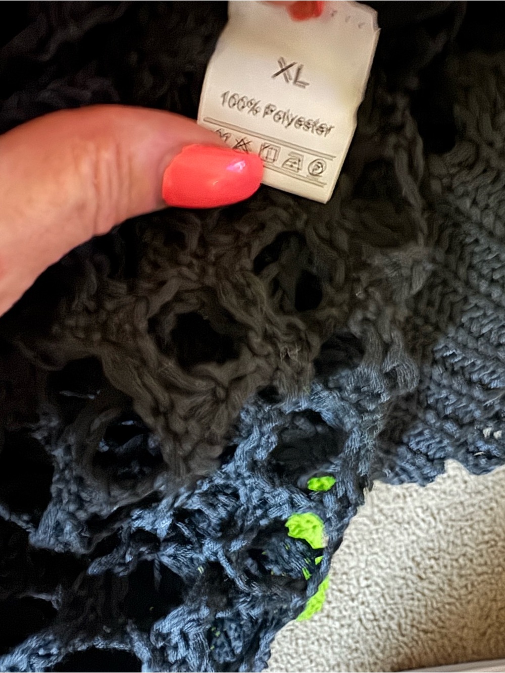 NWOT Women’s Black Open-Knit Off-Shoulder Sweater, Multiple Sizes - Picture 10 of 12